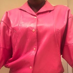 Pink Authentic Leather Jacket